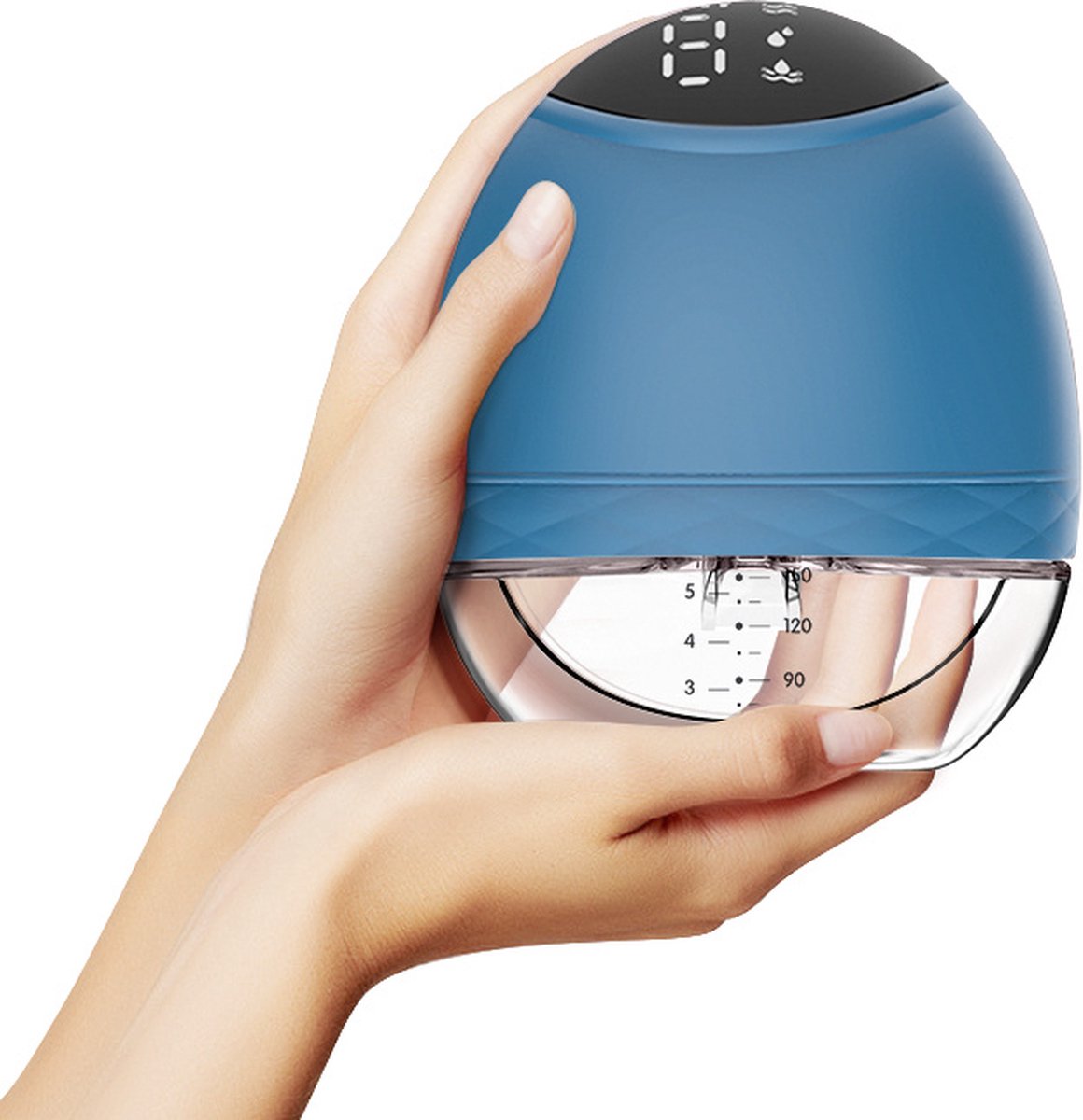 NCVI Handmatige borstkolf met melkfles, draagbare borstvoedingspompen 5 oz, BPA-vrije zachte siliconen krachtige zuigkracht