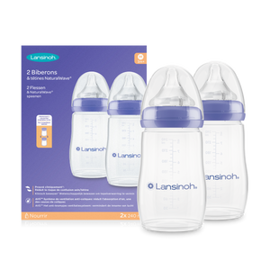 Lansinoh Natural Wave Fles 240 ml - 2 stuks