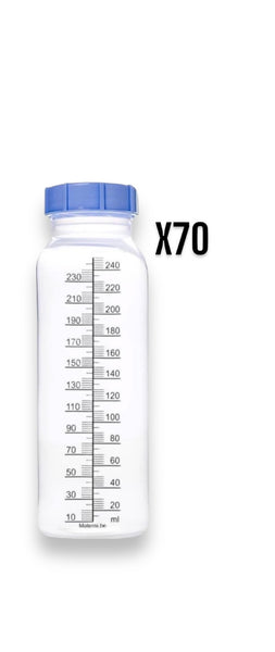 Materni (Home) herbruikbare moedermelk bewaarflesjes inclusief Dop t.b.v. Borstvoeding 120ml of 240ml - 70 stuks