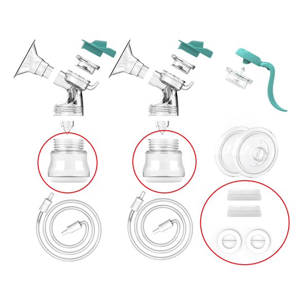 Nutrea – DoubleFlow – Fles met deksel en afsluitring