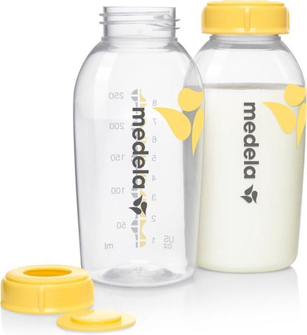 Medela Moedermelkflesjes 250 ml met ringdeksel en dekselinleg - 2 stuks