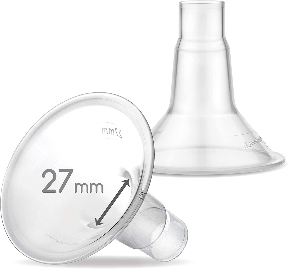 Maymom 2 x 19 mm eendelige borstschilden Extra Small met ventiel en membraan, Compatibili con Medela borstkolven Pump in Style, Lactina en Symphony, helder, niet-afneembaar